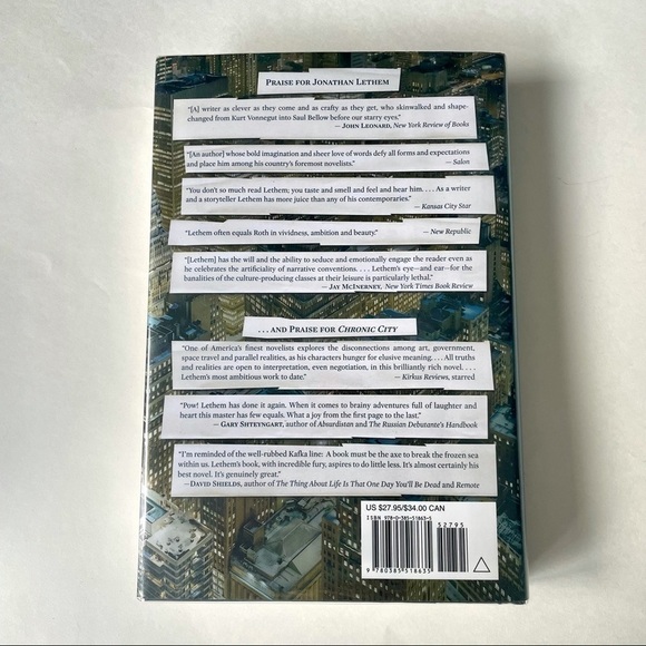 Signed Hardcover Copy Chronic City Jonathan Lethem - Picture 6 of 8